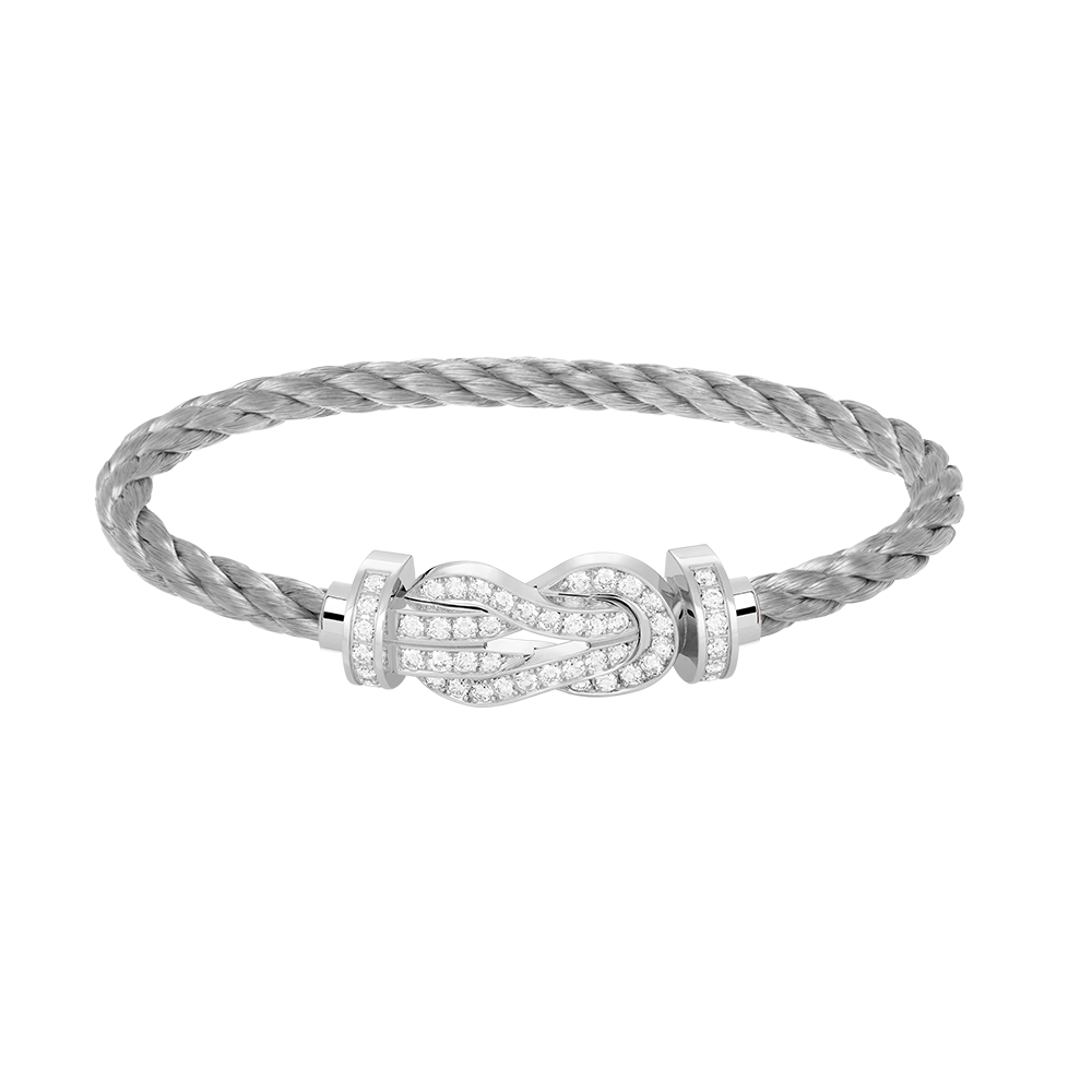 [Revel Jewelry]CHANCE LARGE 8 FIGURE BUCKLE FULL DIAMOND BRACELET SILVER