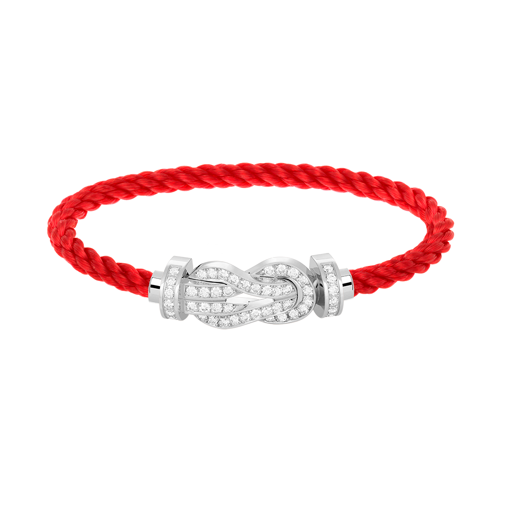 [Revel Jewelry]CHANCE LARGE 8 FIGURE BUCKLE FULL DIAMOND BRACELET SILVER