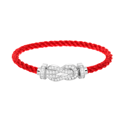 [Revel Jewelry]CHANCE LARGE 8 FIGURE BUCKLE FULL DIAMOND BRACELET SILVER