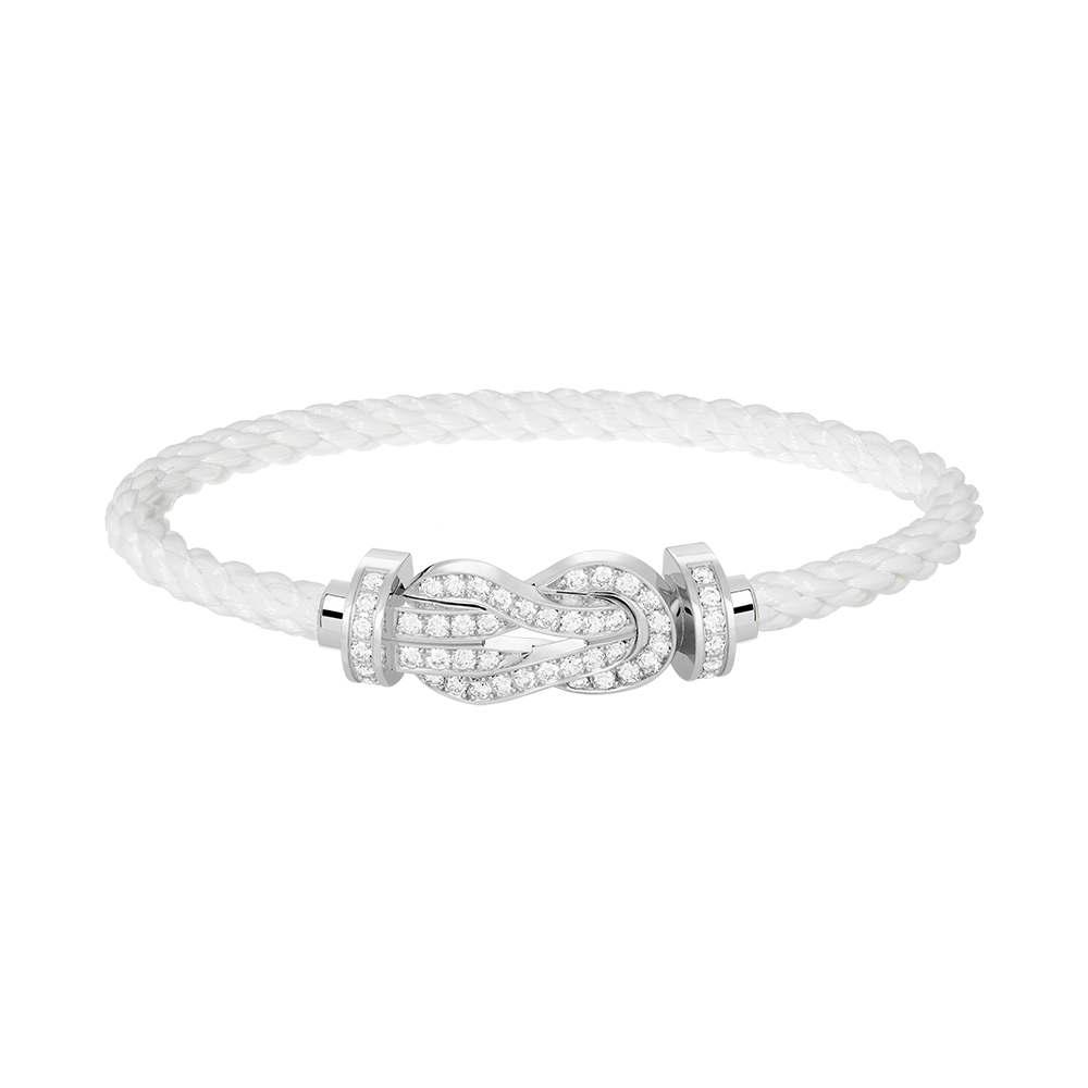 [Revel Jewelry]CHANCE LARGE 8 FIGURE BUCKLE FULL DIAMOND BRACELET SILVER