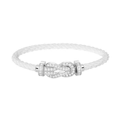 [Revel Jewelry]CHANCE LARGE 8 FIGURE BUCKLE FULL DIAMOND BRACELET SILVER