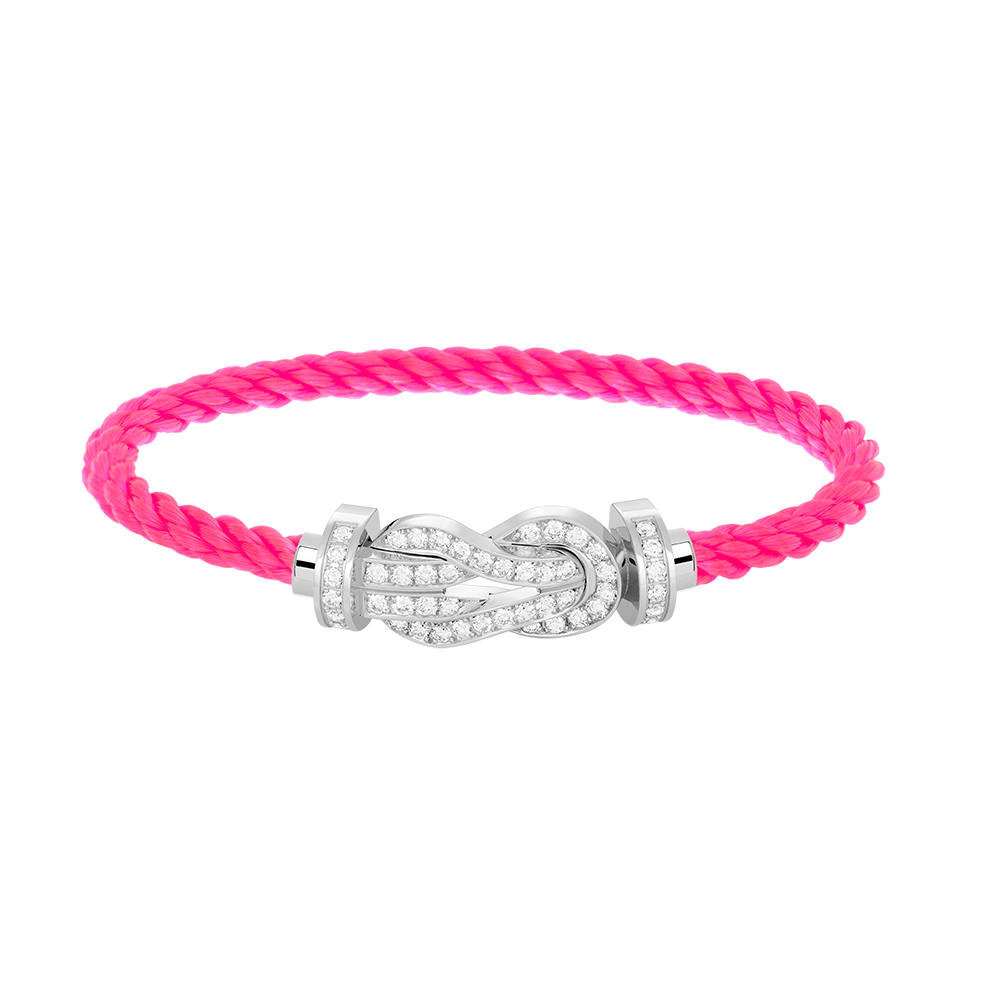 [Revel Jewelry]CHANCE LARGE 8 FIGURE BUCKLE FULL DIAMOND BRACELET SILVER