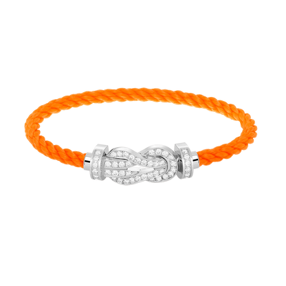 [Revel Jewelry]CHANCE LARGE 8 FIGURE BUCKLE FULL DIAMOND BRACELET SILVER