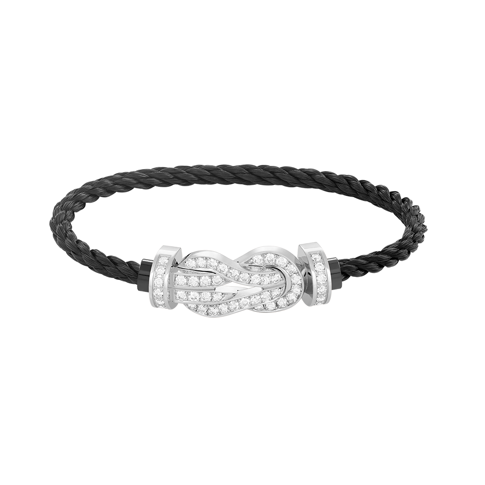 [Revel Jewelry]CHANCE LARGE 8 FIGURE BUCKLE FULL DIAMOND BRACELET SILVER