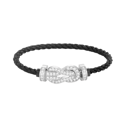 [Revel Jewelry]CHANCE LARGE 8 FIGURE BUCKLE FULL DIAMOND BRACELET SILVER