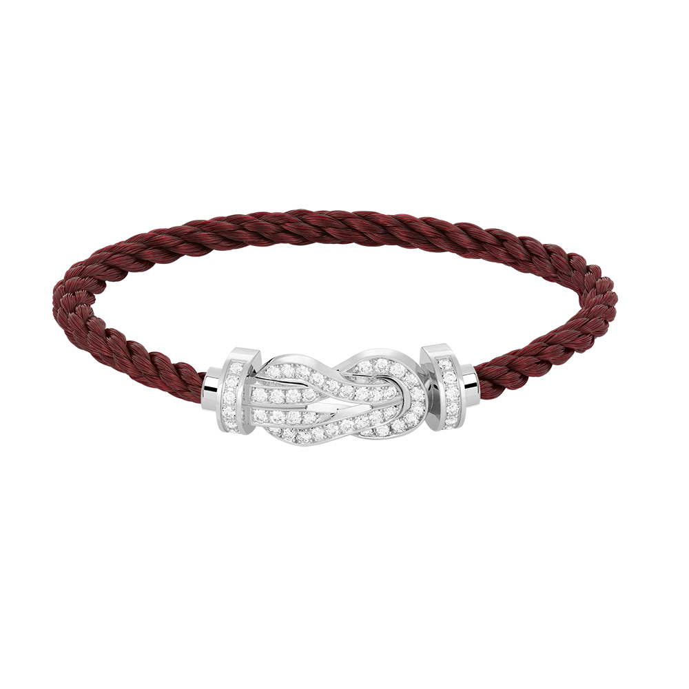 [Revel Jewelry]CHANCE LARGE 8 FIGURE BUCKLE FULL DIAMOND BRACELET SILVER