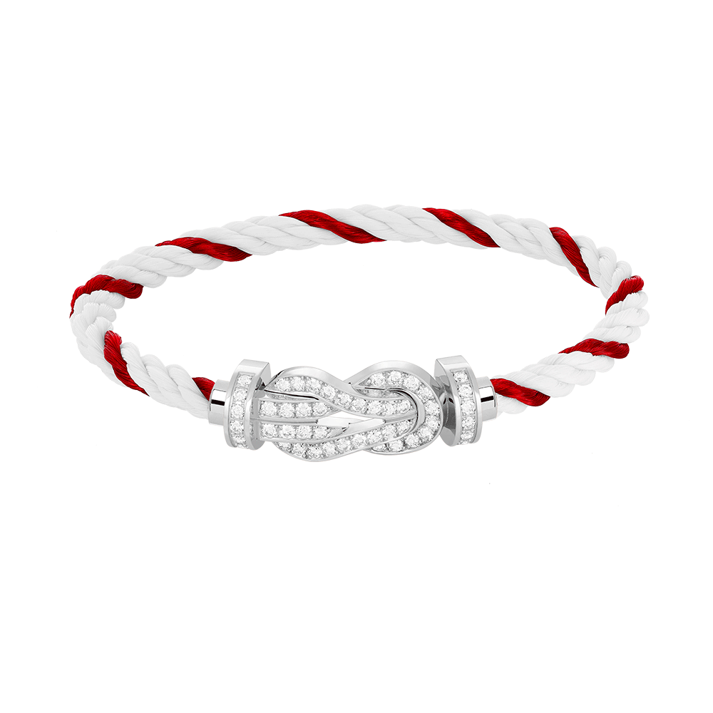 [Revel Jewelry]CHANCE LARGE 8 FIGURE BUCKLE FULL DIAMOND BRACELET SILVER