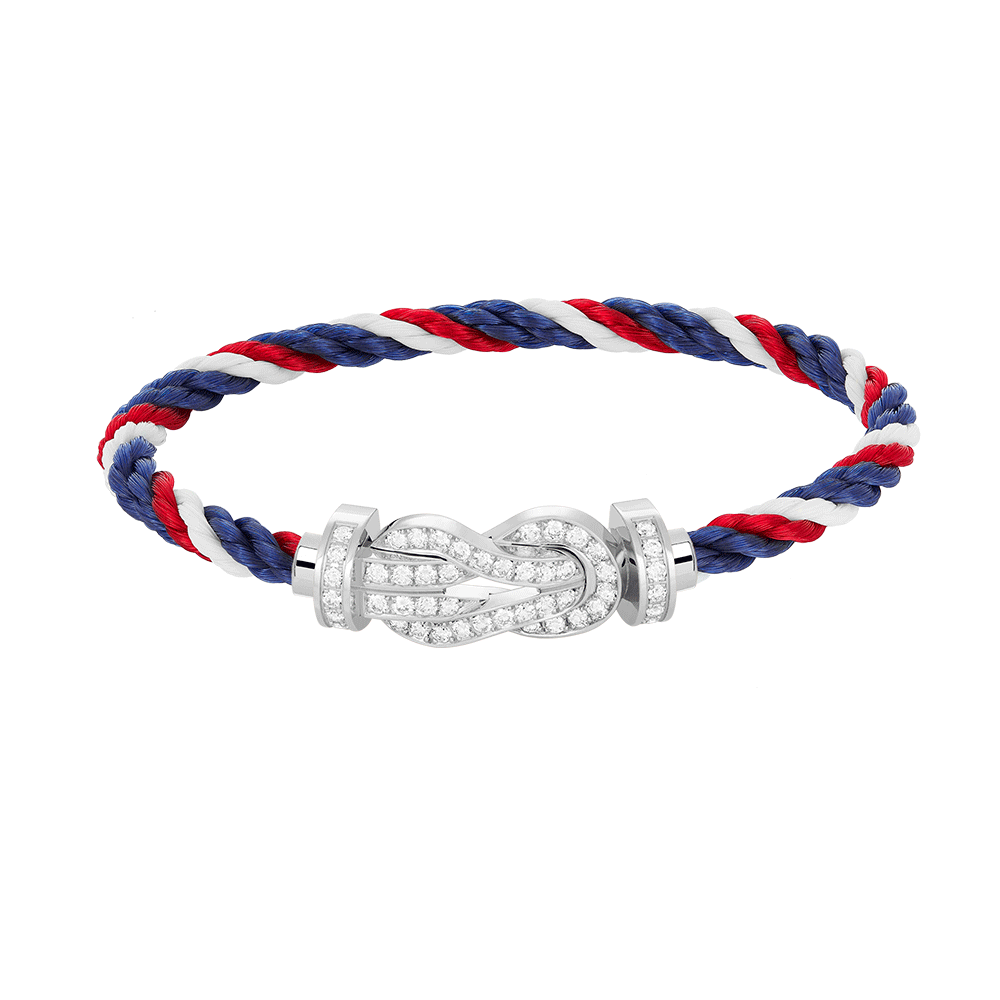 [Revel Jewelry]CHANCE LARGE 8 FIGURE BUCKLE FULL DIAMOND BRACELET SILVER
