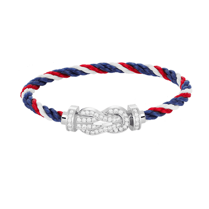 [Revel Jewelry]CHANCE LARGE 8 FIGURE BUCKLE FULL DIAMOND BRACELET SILVER