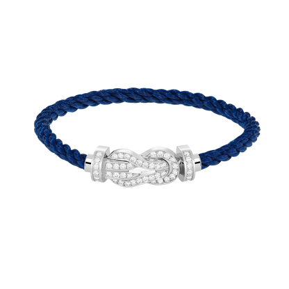 [Revel Jewelry]CHANCE LARGE 8 FIGURE BUCKLE FULL DIAMOND BRACELET SILVER