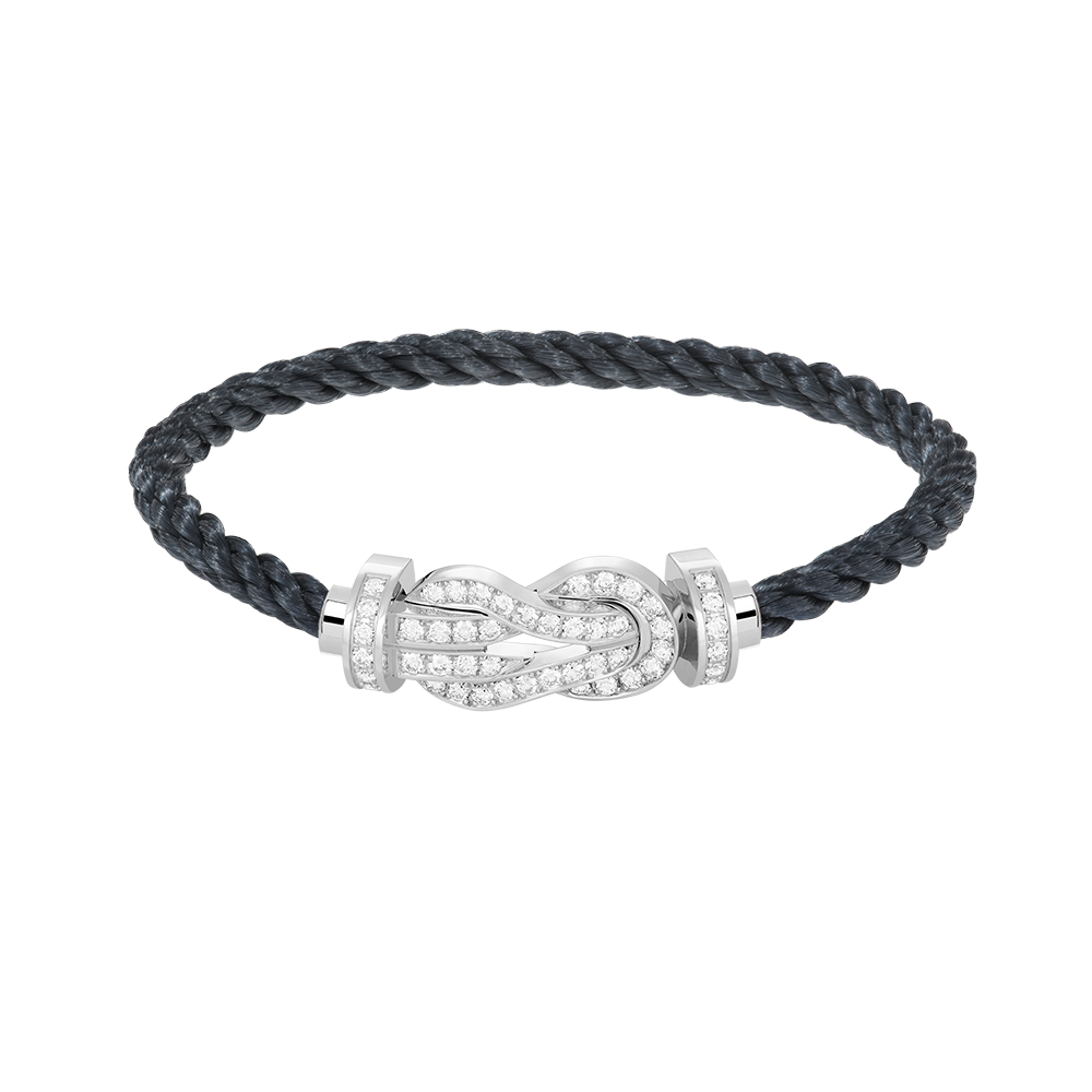[Revel Jewelry]CHANCE LARGE 8 FIGURE BUCKLE FULL DIAMOND BRACELET SILVER