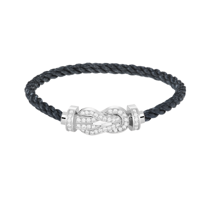 [Revel Jewelry]CHANCE LARGE 8 FIGURE BUCKLE FULL DIAMOND BRACELET SILVER