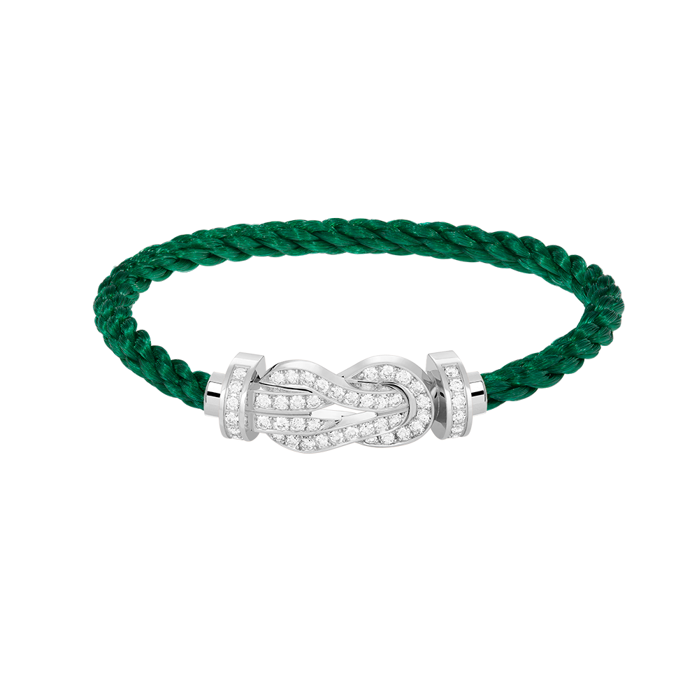 [Revel Jewelry]CHANCE LARGE 8 FIGURE BUCKLE FULL DIAMOND BRACELET SILVER