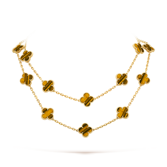 [Revel Jewelry]CLOVER 20 MOTIFS TIGER EYE ROSE GOLD