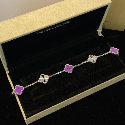 [Revel Jewelry] CLOVER 5 MOTIF VIOLET BRACELET COLLECTION