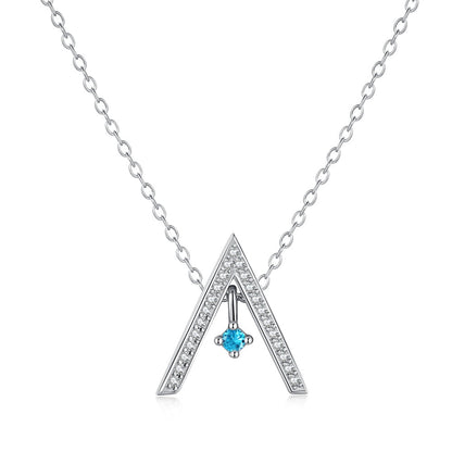 [Revel Jewelry]Sparkling "A" Shape Necklace