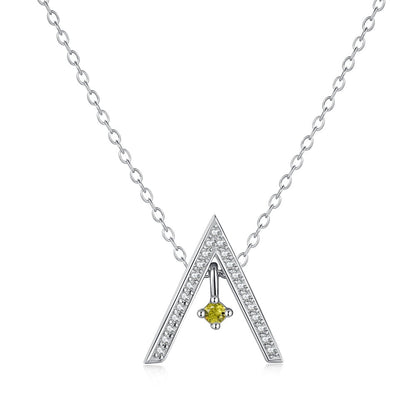 [Revel Jewelry]Sparkling "A" Shape Necklace