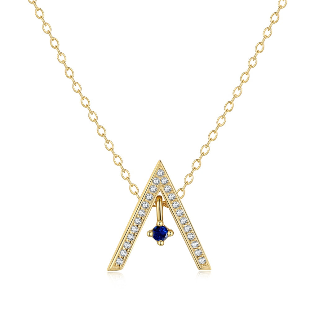 [Revel Jewelry]Sparkling "A" Shape Necklace