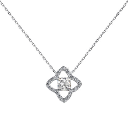 [Revel Jewelry]Exquisite Flower Shape Princess Cut Necklace