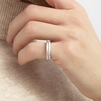 [Revel]ZERO 1 ONE-BAND PAVED DIAMONDS ON THE SPIRAL RING
