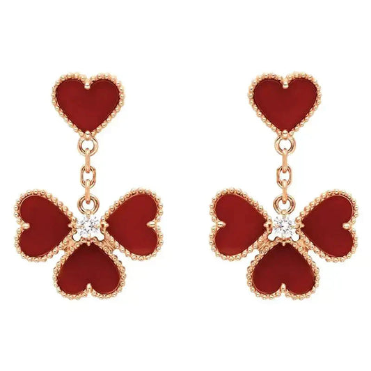 [Revel Jewelry]SWEET CLOVER CARNELIAN EARRINGS