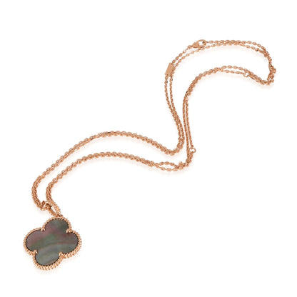 [Revel Jewelry]CLOVER 25MM GOLD DARK MOP BIG CLOVER NECKLACE