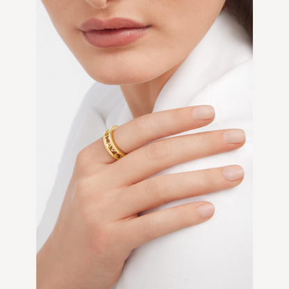 [Revel]ZERO 1 ONE-BAND WITH OPENWORK LOGO SPIRAL RING