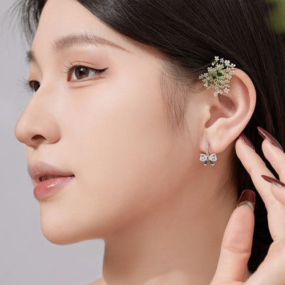 [Revel Jewelry]Exquisite Earrings With Heart-Shaped Bow Design