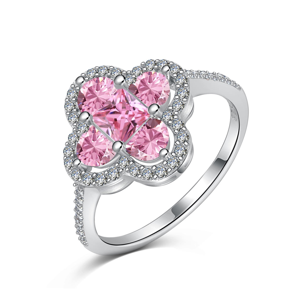 [Revel Jewelry]Luxurious Eternity Flower Shape Banquet Ring
