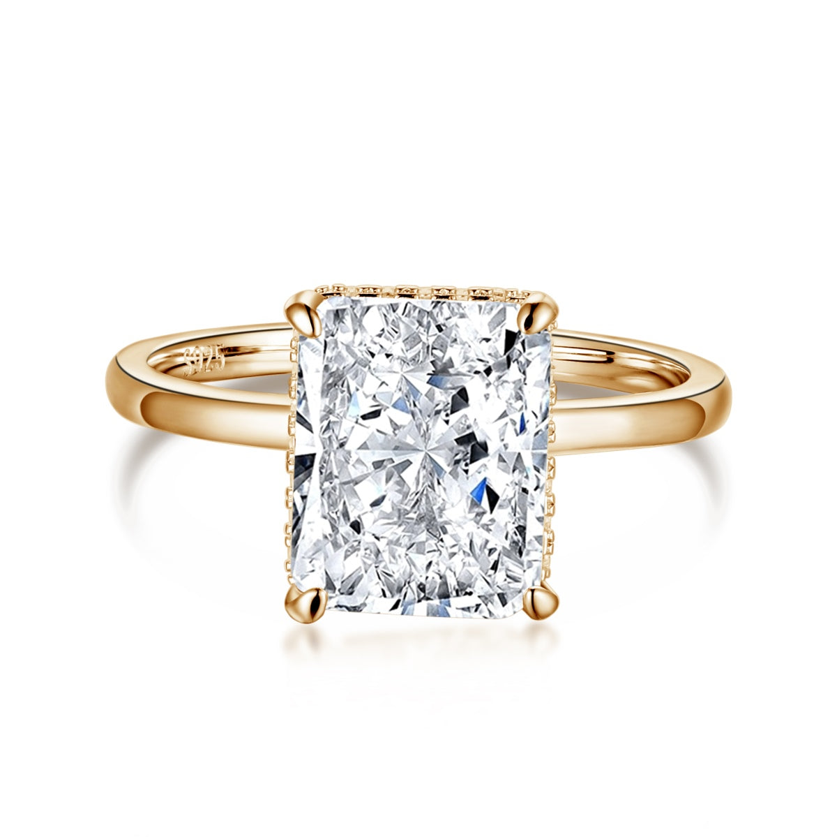 [Revel Jewelry]4.0 Carat Ornate Enchanting Radiand Cut Banquet Ring