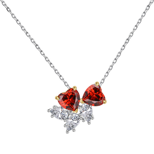 [Revel Jewelry]Dainty Red Heart Necklace