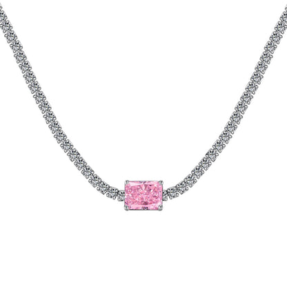 [Revel Jewelry]2.0 carat Ornate Emerald Cut Necklace