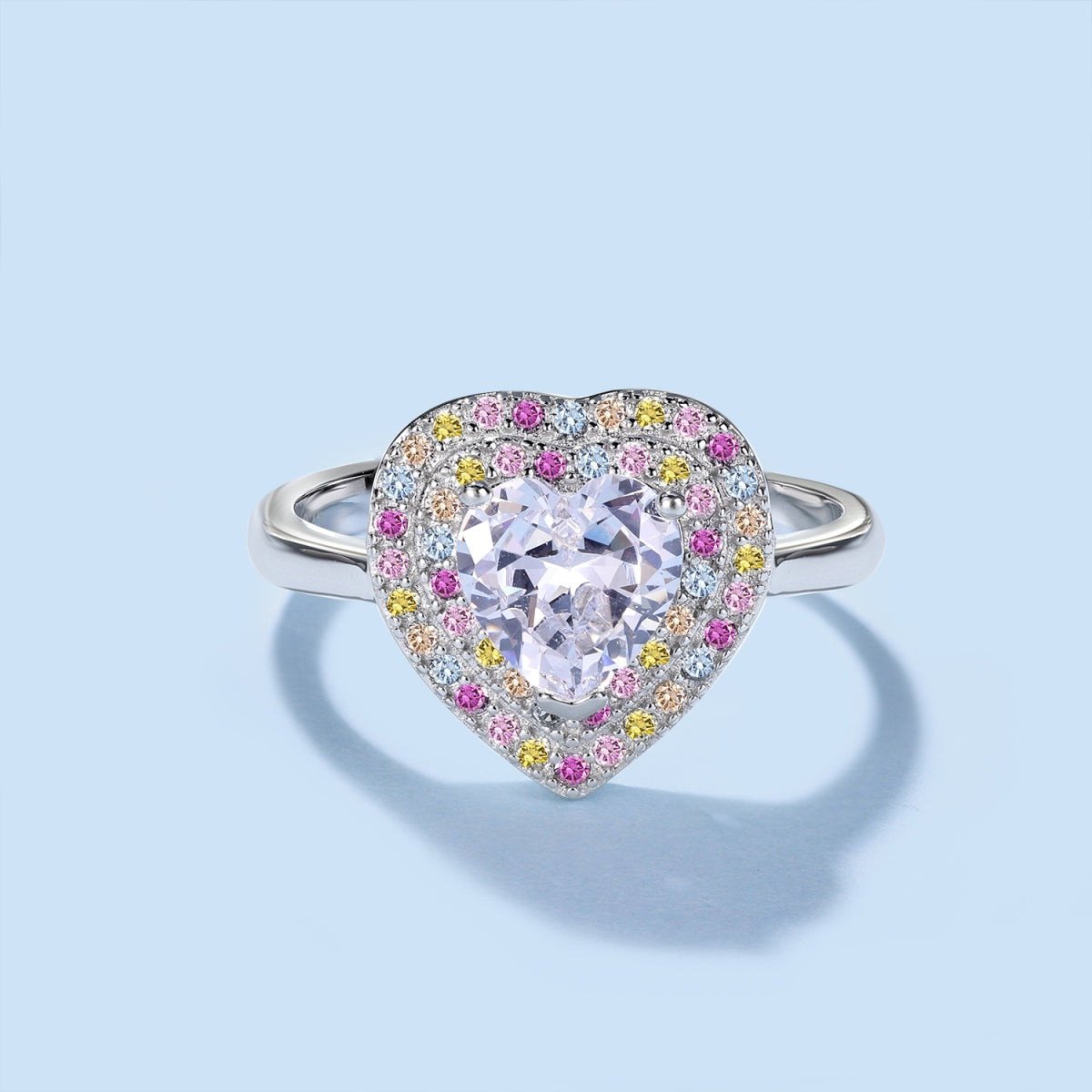 [Revel Jewelry]Delicate Ebullient Heart Shape Wedding Ring