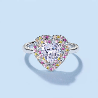 [Revel Jewelry]Delicate Ebullient Heart Shape Wedding Ring