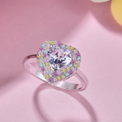 [Revel Jewelry]Delicate Ebullient Heart Shape Wedding Ring