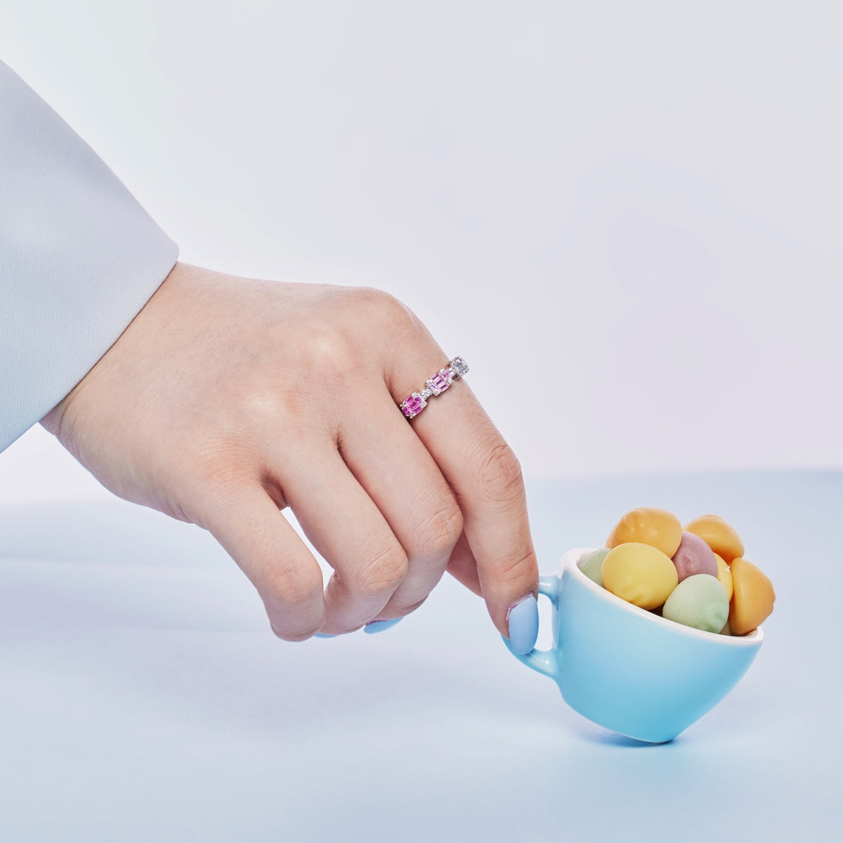 [Revel Jewelry]Unique Colorful Emerald Cut Party Ring