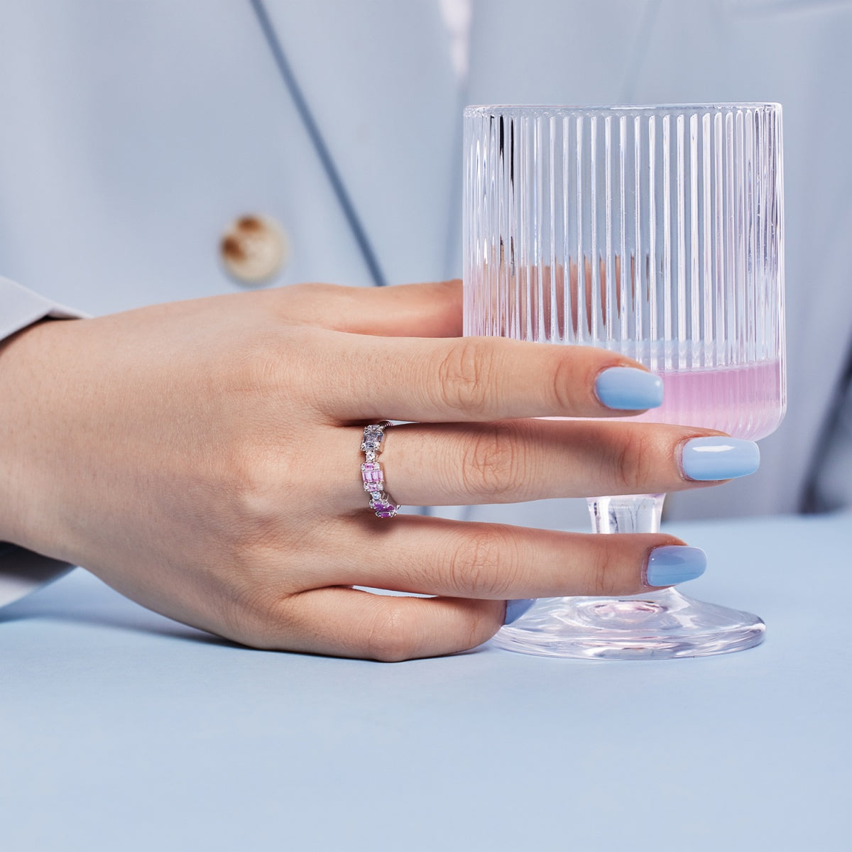 [Revel Jewelry]Unique Colorful Emerald Cut Party Ring