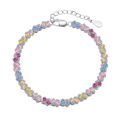 [Revel Jewelry]華やかなカラフルな花モチーフのパーティブレスレット