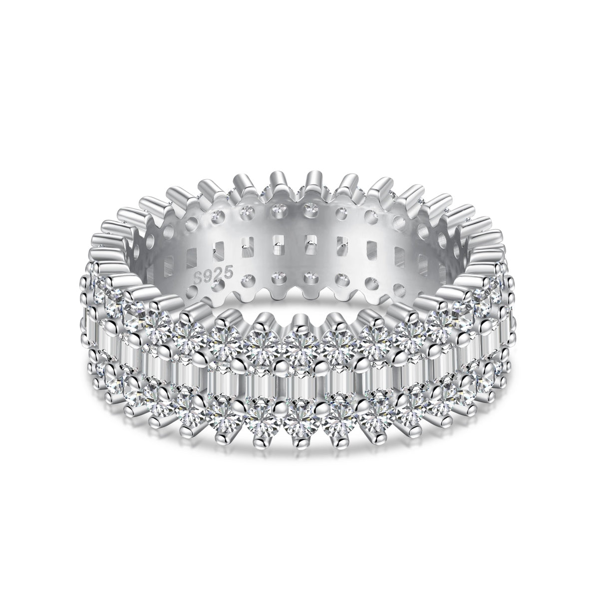 [Revel Jewelry]Auffälliger, farbenfroher Radiant-Schliff Alltagsring