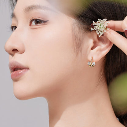 [Revel Jewelry]Exquisite Earrings With Heart-Shaped Bow Design