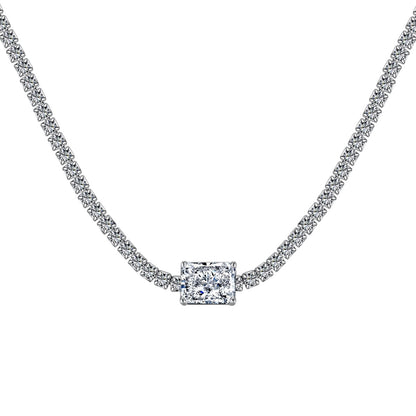 [Revel Jewelry]2.0 carat Ornate Emerald Cut Necklace