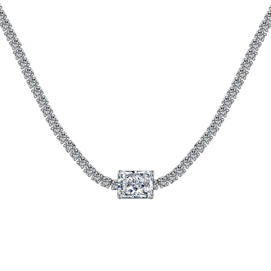[Revel Jewelry]2.0 carat Ornate Emerald Cut Necklace