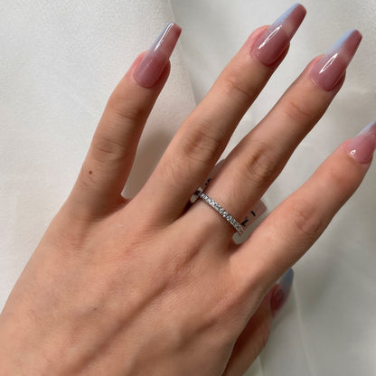[Revel Jewelry]Delicate Sparkling Round Cut Daily Ring