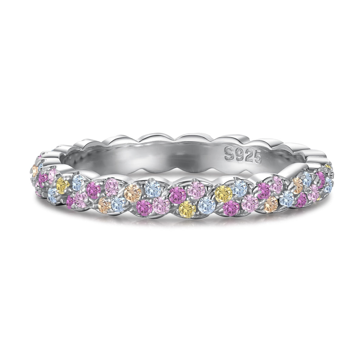 [Revel Jewelry]Dainty Ebullient Round Cut Daily Ring