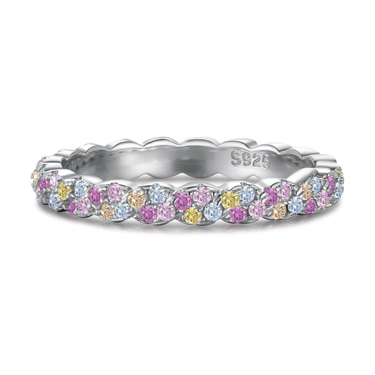 [Revel Jewelry]Dainty Ebullient Round Cut Daily Ring