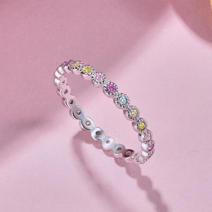 [Revel Jewelry]Radiant Sparkling Round Cut Daily Ring