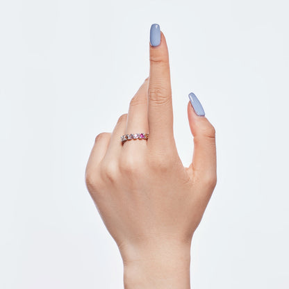 [Revel Jewelry]Delicate Vibrant Emerald Cut Daily Ring