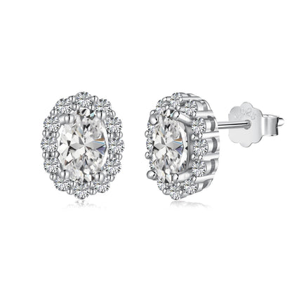 [Revel Jewelry]Delicate Unique Oval Cut Daily Earrings