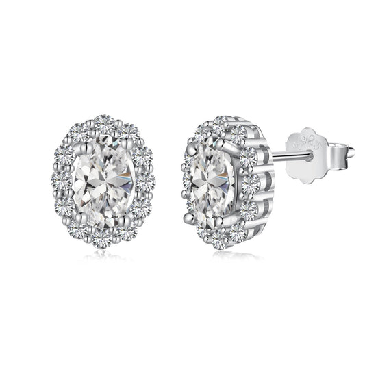 [Revel Jewelry]Delicate Unique Oval Cut Daily Earrings