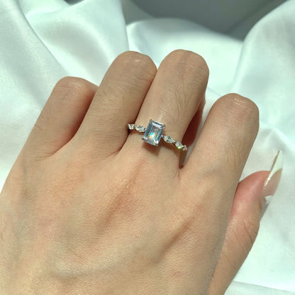 [Revel Jewelry]1.0 Carat Dainty Resplendent Radiant Cut Daily Ring